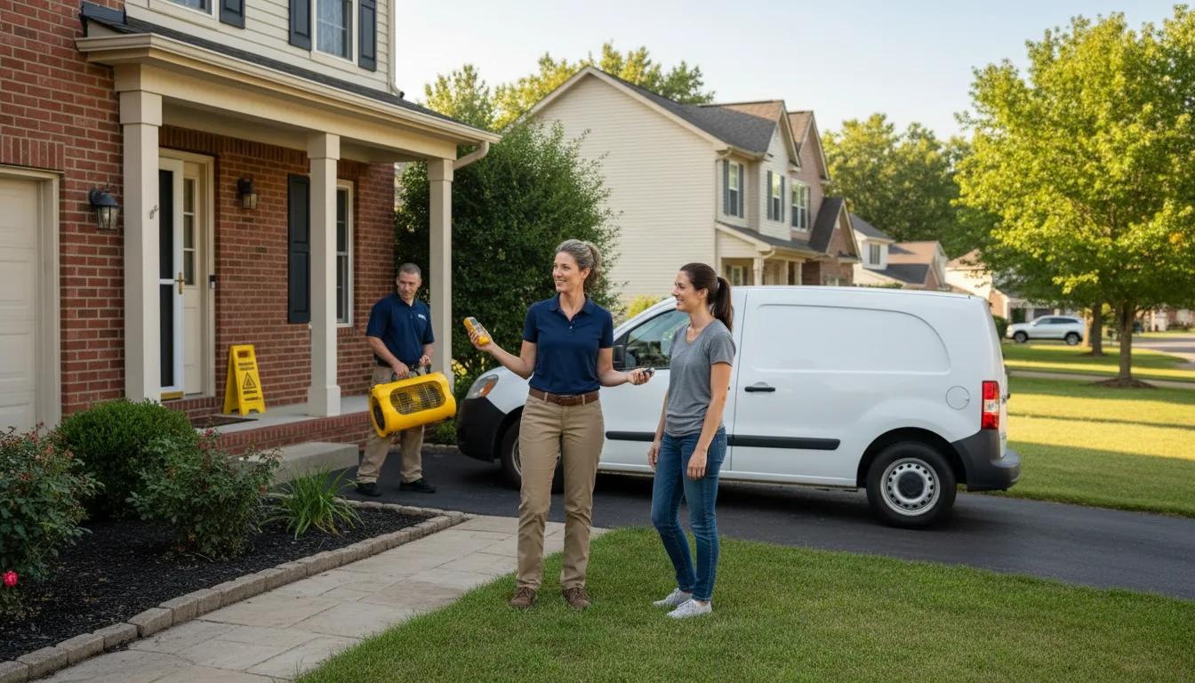 Residential water damage restoration in Durant, MS